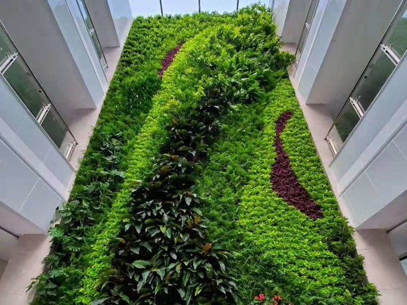 垂直綠化立體生態植物墻_酒店大堂商場大廳款式_綠植背景墻-綠飾界植物墻定制